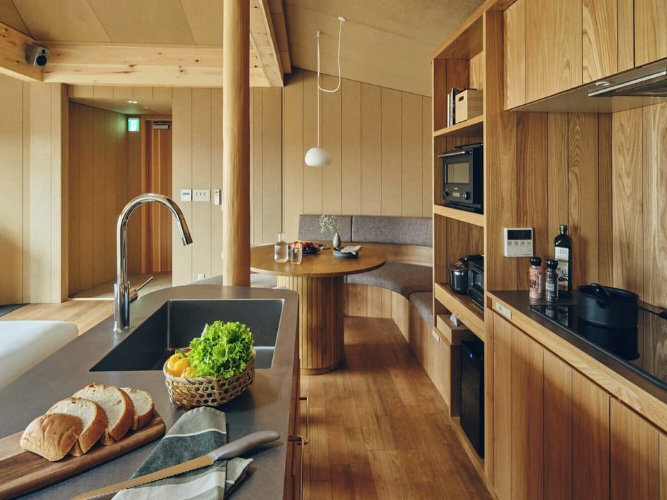 [Private Sauna/Suite Room] Private Cabin, Non smoking | Private kitchen | Full-size fridge, microwave, oven, stovetop