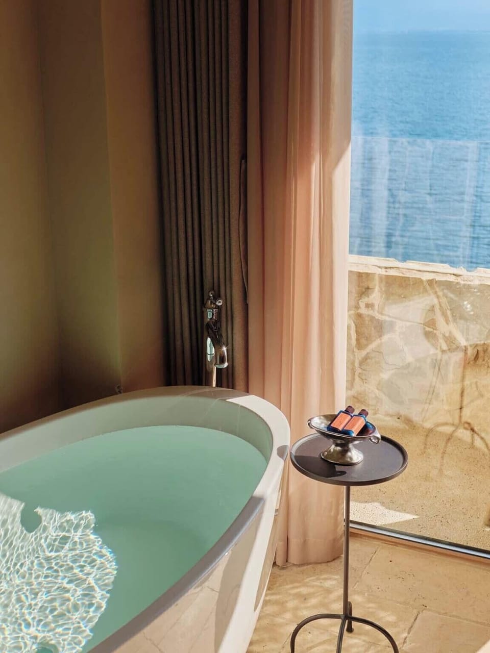 Signature Double Room, Patio, Sea View | Bathroom | Free toiletries, hair dryer, bathrobes, slippers