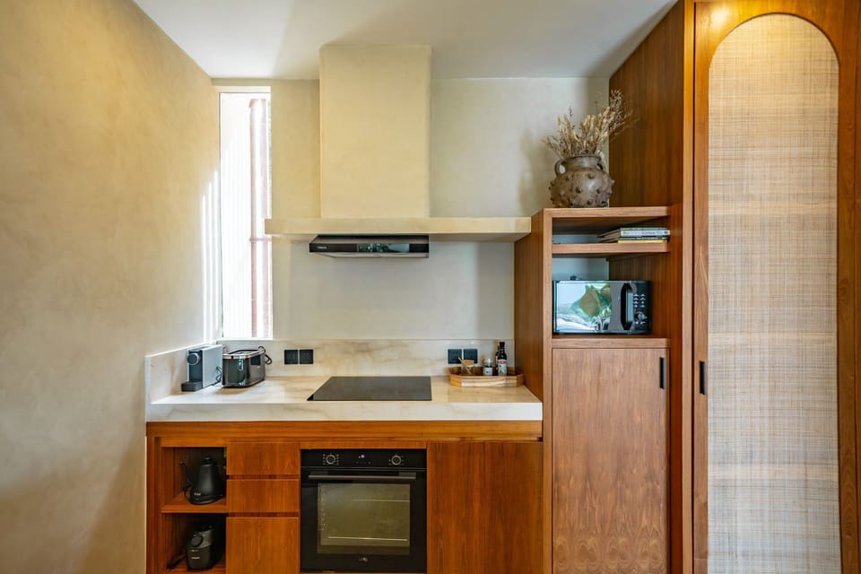 Luxury Villa, 2 Bedrooms, Pool View | Private kitchen | Fridge, microwave, oven, stovetop