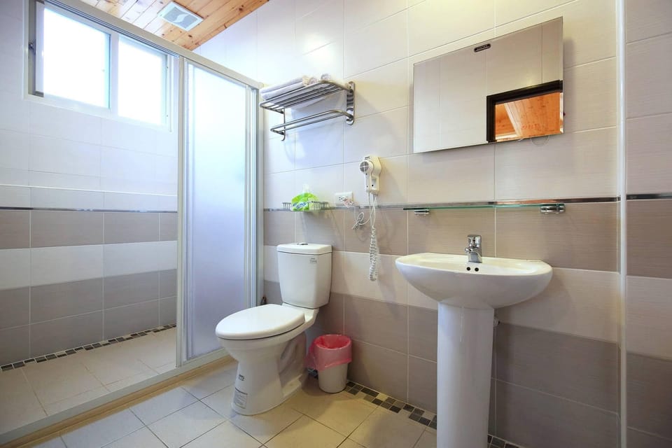 Deluxe Villa | Bathroom | Shower, rainfall showerhead, free toiletries, hair dryer