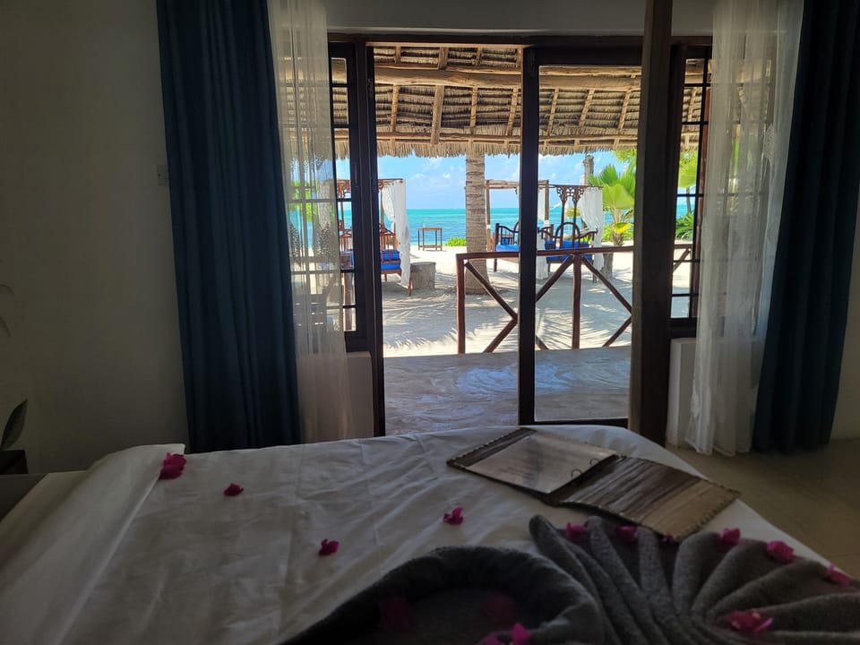Deluxe Double Room, Patio, Beach View | In-room safe, individually decorated, individually furnished