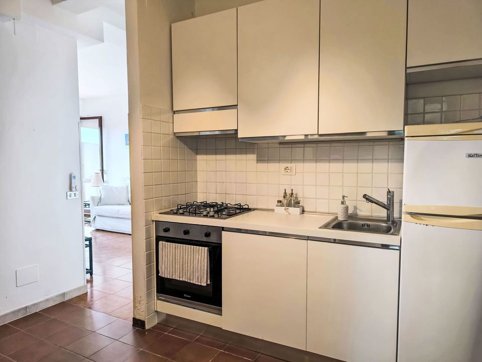 Kitchen Appliance, Kitchen, Countertop, Major Appliance, Flooring, Kitchen Stove, Cabinetry, Interior Design, Stove, Floor