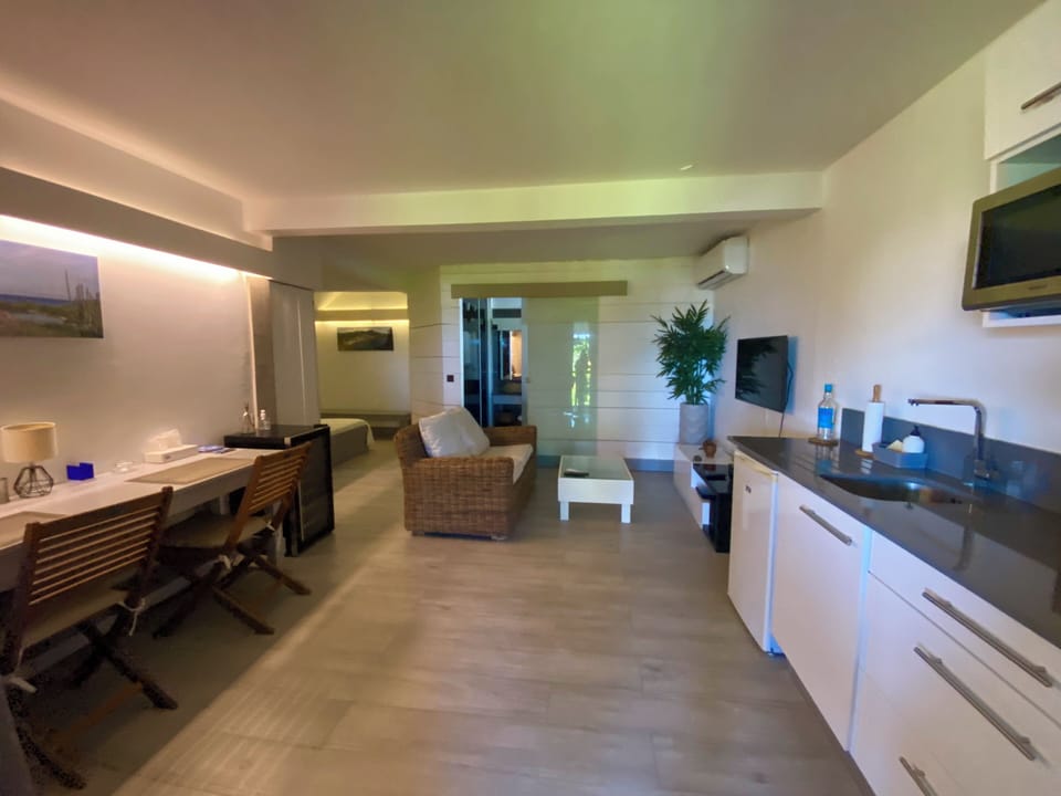 Apartment, City View | Living area | Flat-screen TV