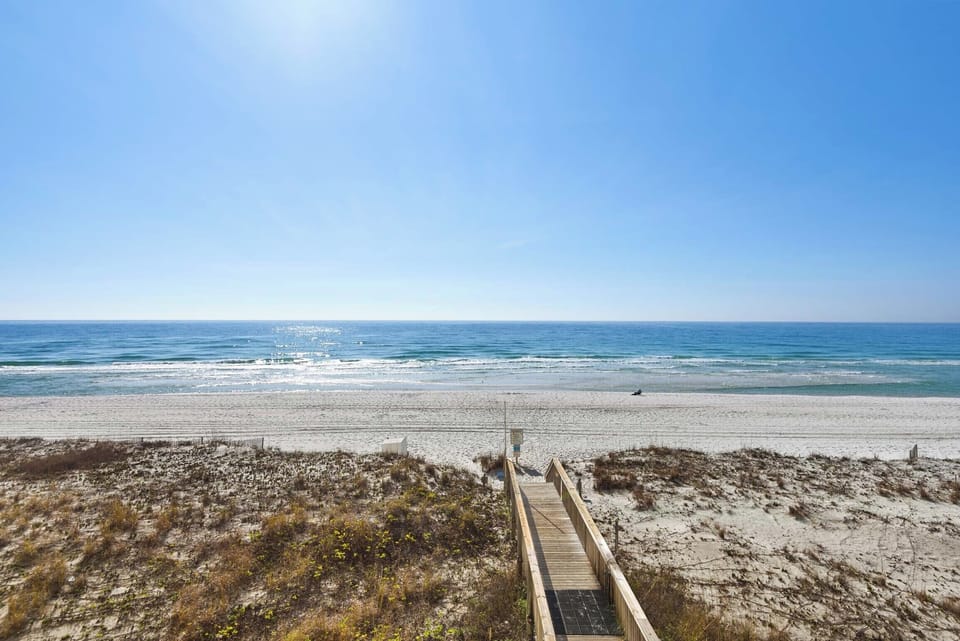 Beach views from the balcony