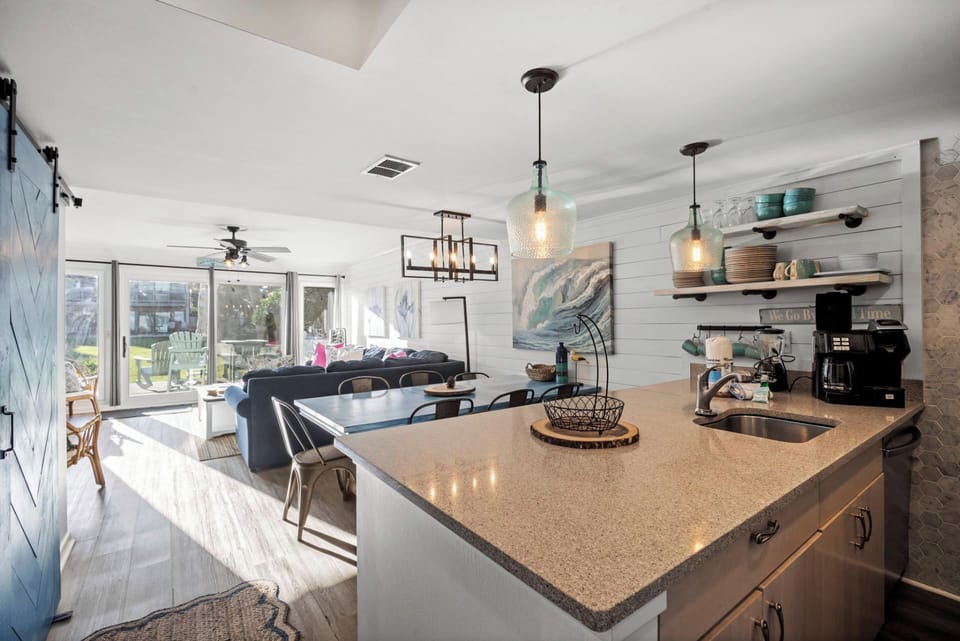Kitchen Open to Dining and Living