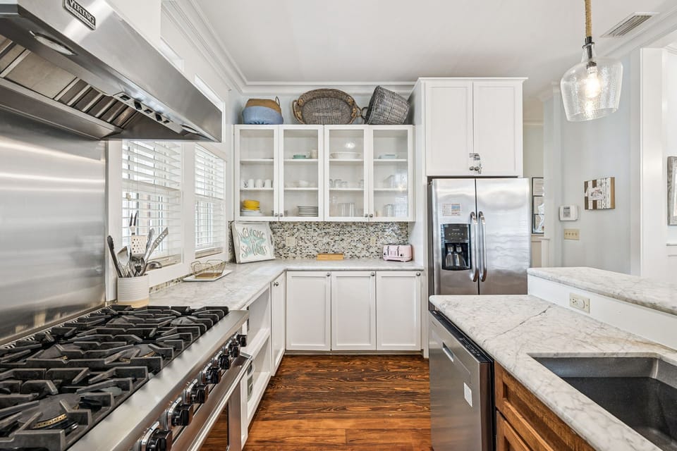 Chef's Kitchen Offering Stainless Steel Appliances
