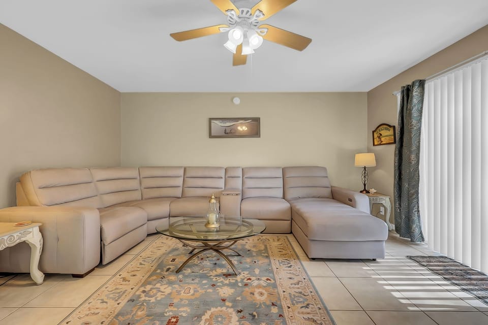 Comfortable Lounge Area with Flat Screen TV