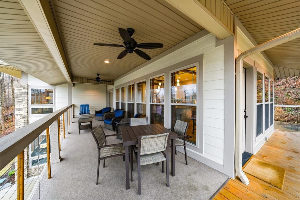 Additional view of outside deck seating area