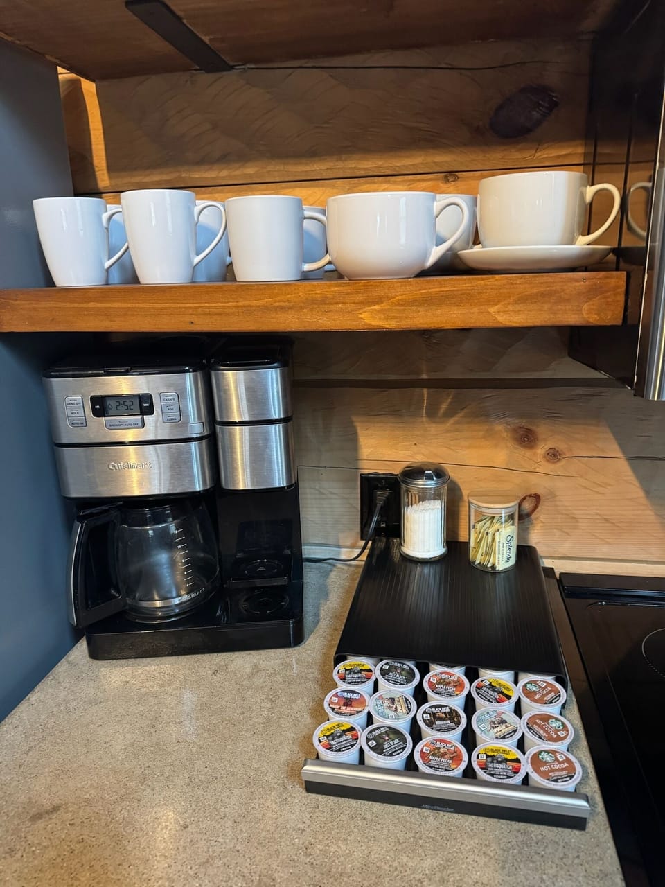 Coffee station. Special Black Rifle Coffee Pods. 
