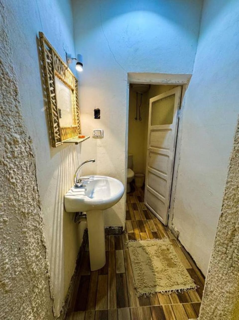 Hair dryer, towels, toilet paper