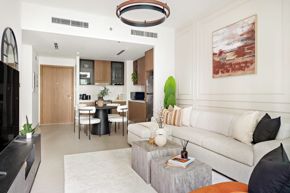 Executive Apartment, 1 Bedroom (Apartment) | Living area | 55-inch Smart TV with digital channels