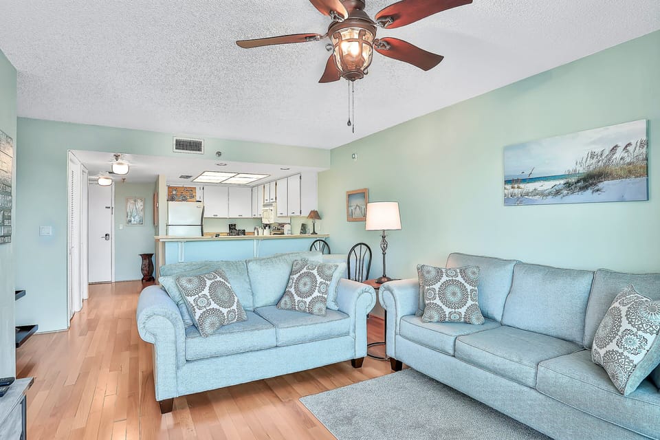 Condo, 1 Queen Bed with Sofa bed, Balcony, Ocean View (Ormondy A6 - Ocean Shores Getaway) | Living area