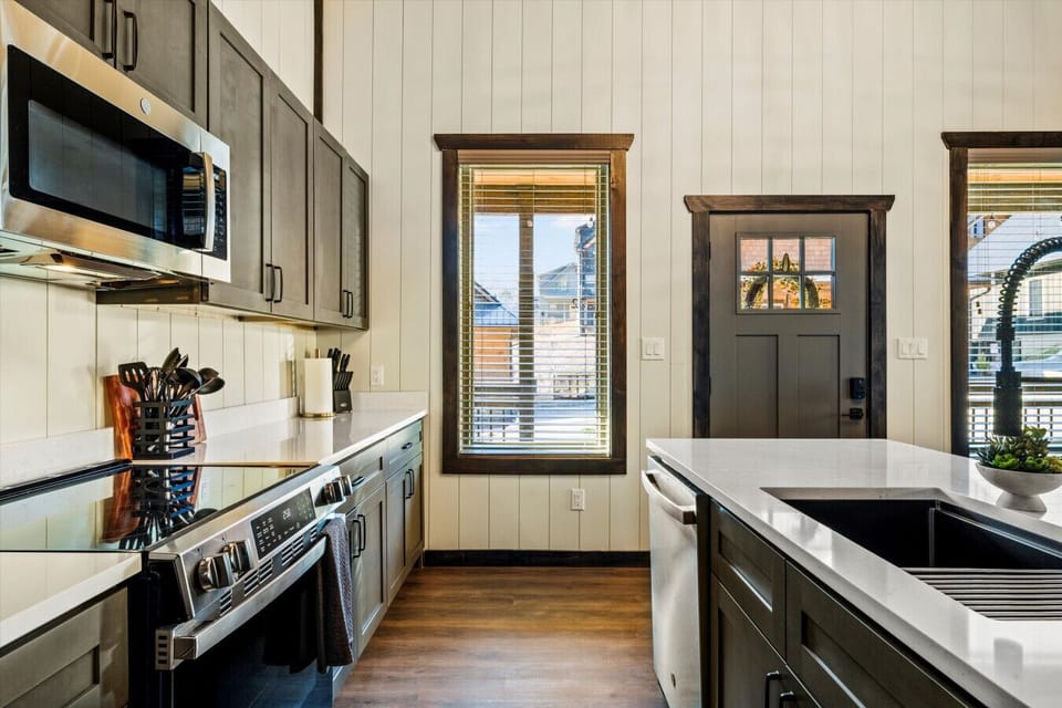 Fully stocked modern kitchen