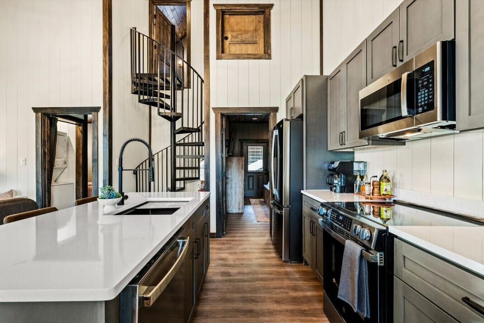 Fully stocked modern kitchen
