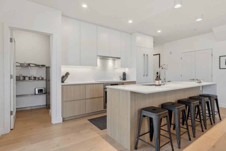 Kitchen - bar stools - pantry closet