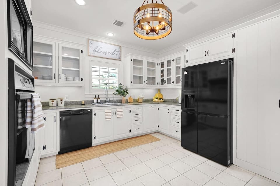 The space includes kitchen essentials.