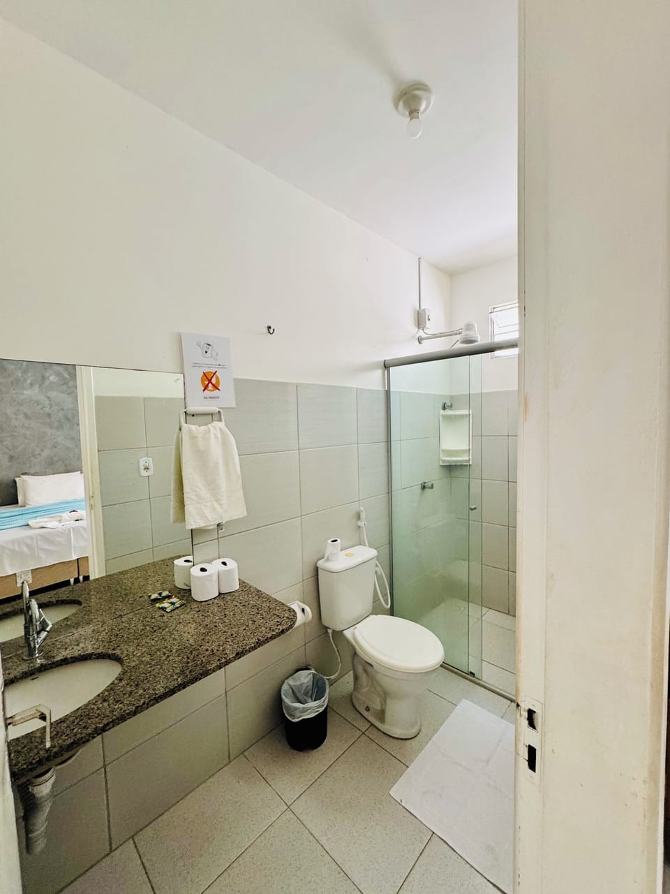 Shower, rainfall showerhead, hair dryer, bidet