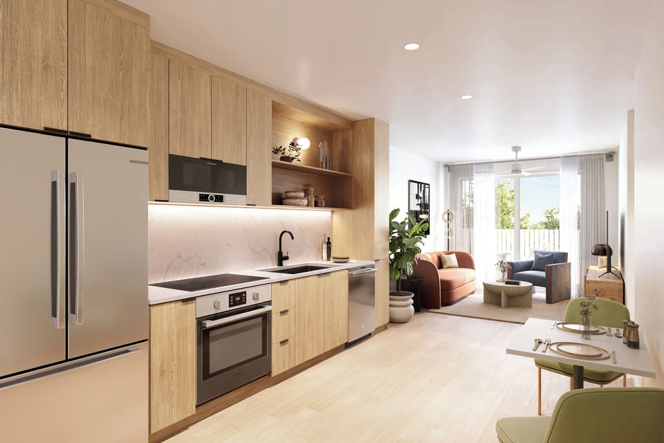 Modern, fully equipped kitchen stocked with all the essentials.