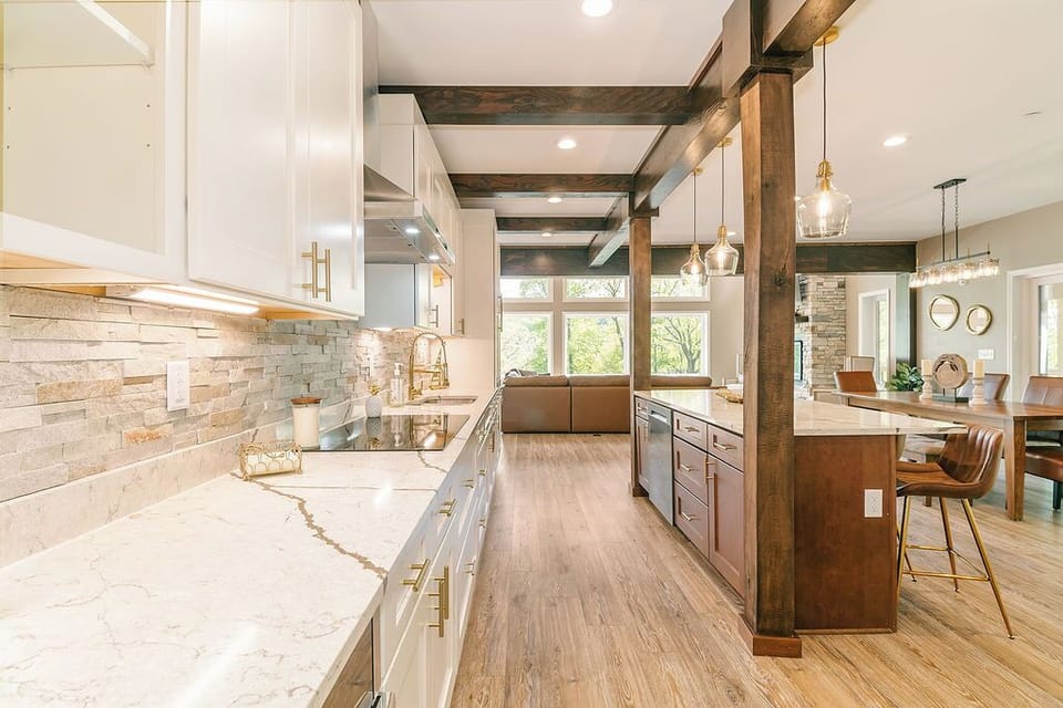 Large, flowing living spaces
