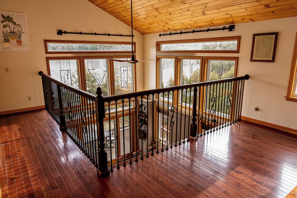 Enjoy open views from the cozy loft