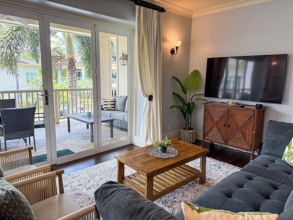 Living space with smart TV