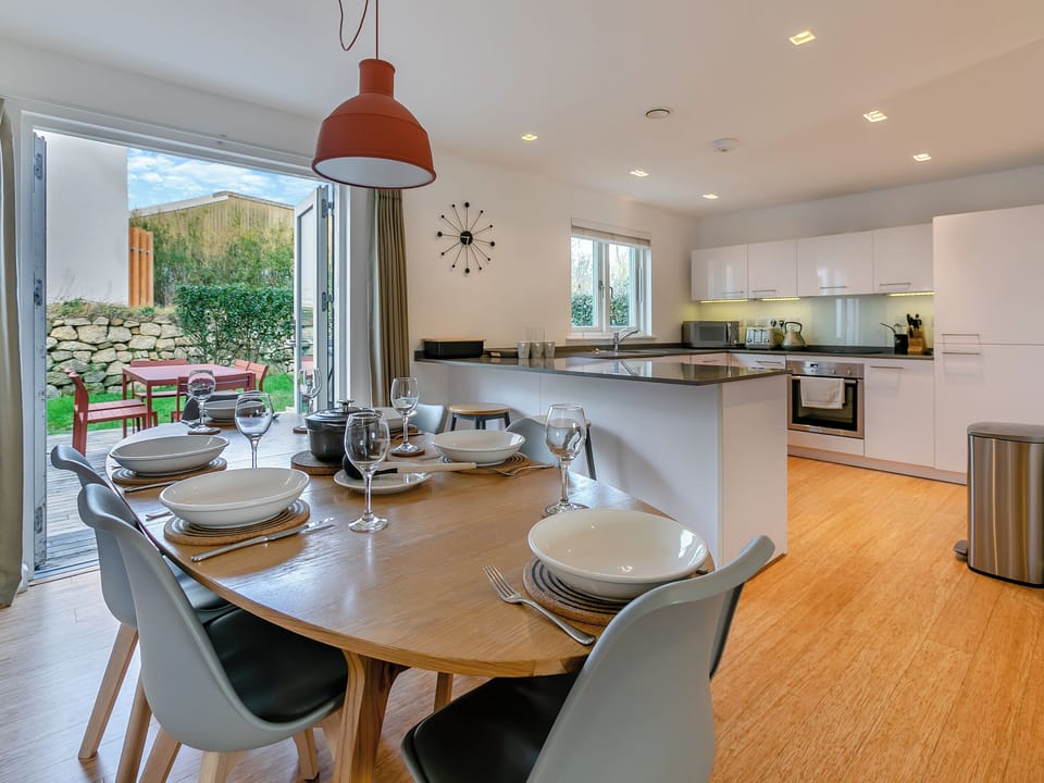 Kitchen/diner | Lodge 53 Una - St Ives Resort, Carbis Bay, near St Ives
