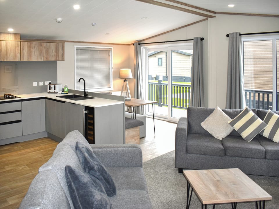 Open plan living space | Lodge 8 - Pinewood Retreats, Lyme Regis