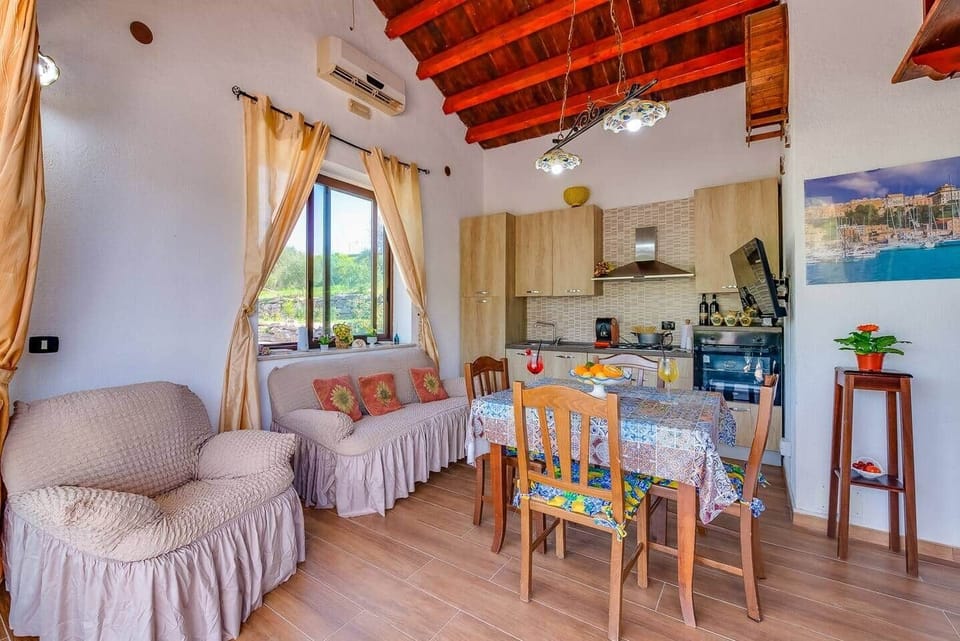 Aria Condizionata ❄️

Salotto luminoso e accogliente, arredato con gusto. Comodi divani, TV e ampie finestre sul giardino: perfetto per momenti di relax in famiglia.