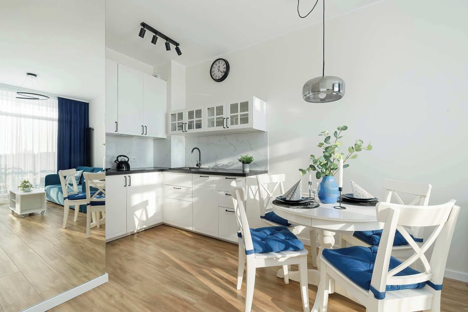 The fully equipped kitchenette includes everything you need for a home-cooked meal.