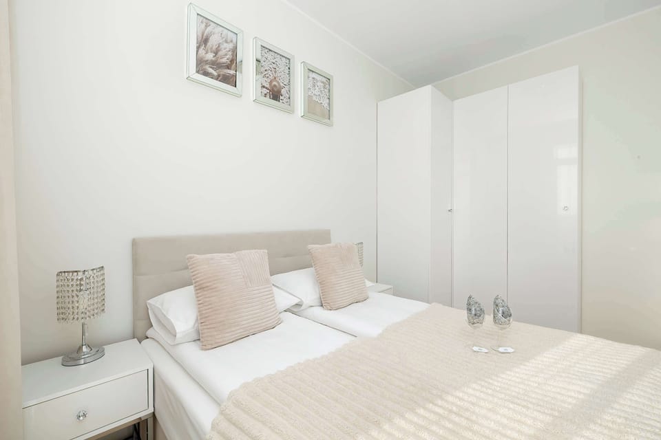 The bedroom features a luxurious double bed for a restful night's sleep.