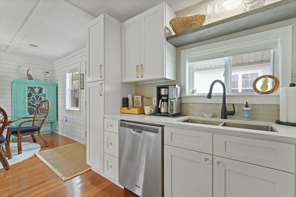 We’ve thought through the details — including an easy, well-stocked coffee setup.