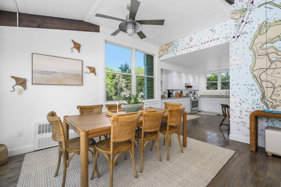 Middle Floor Dining with Kitchen in Background