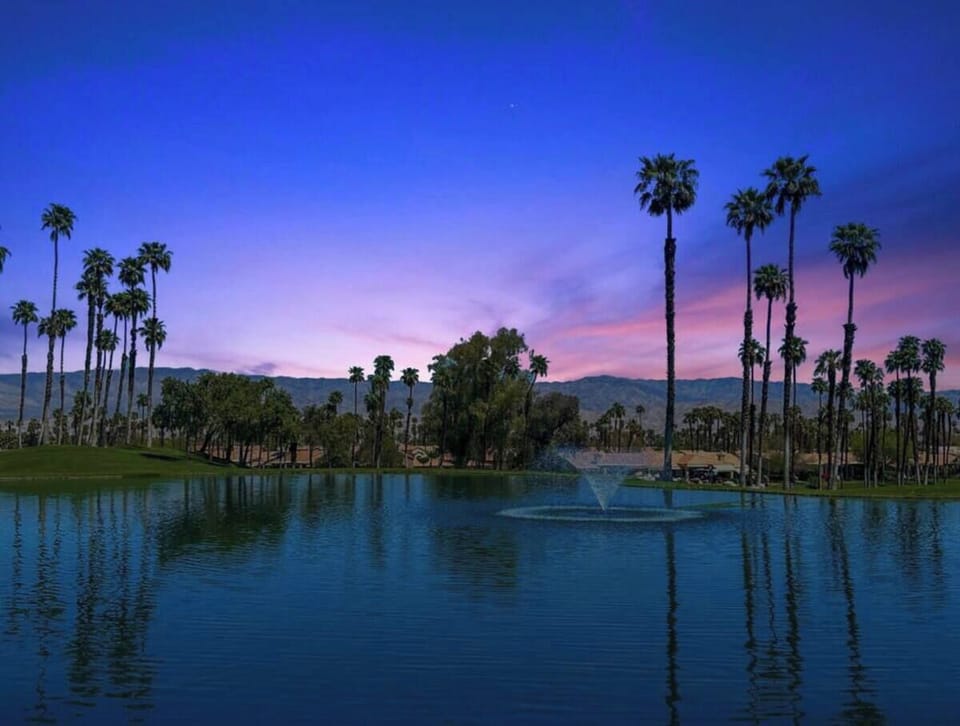 Lake and Mountains at Sunrise
