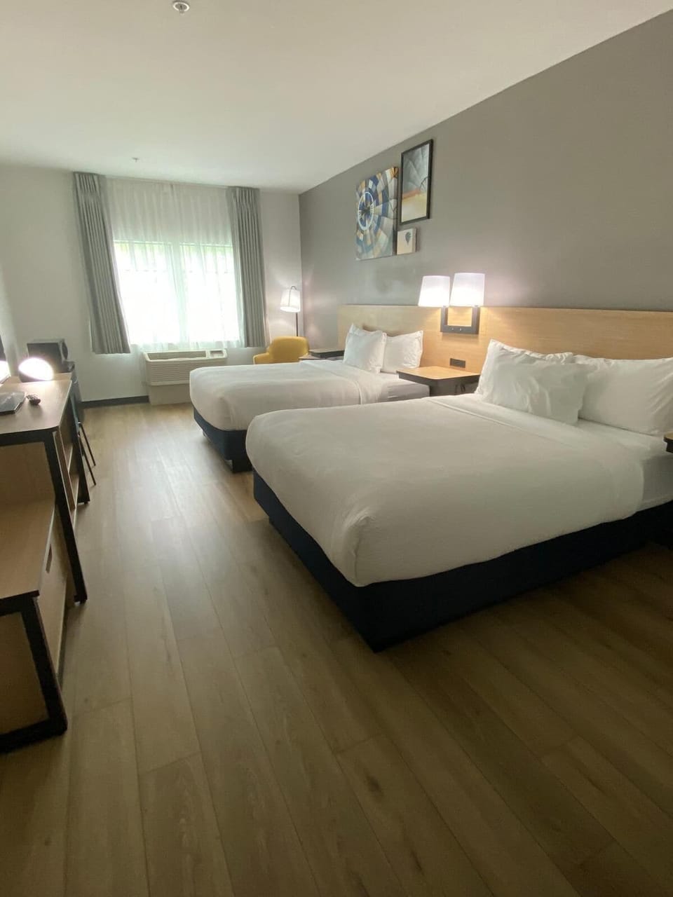 Room, 2 Queen Beds | Pillowtop beds, desk, laptop workspace, iron/ironing board