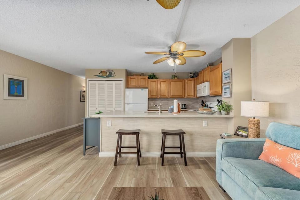 Open kitchen that keeps you connected to the living space