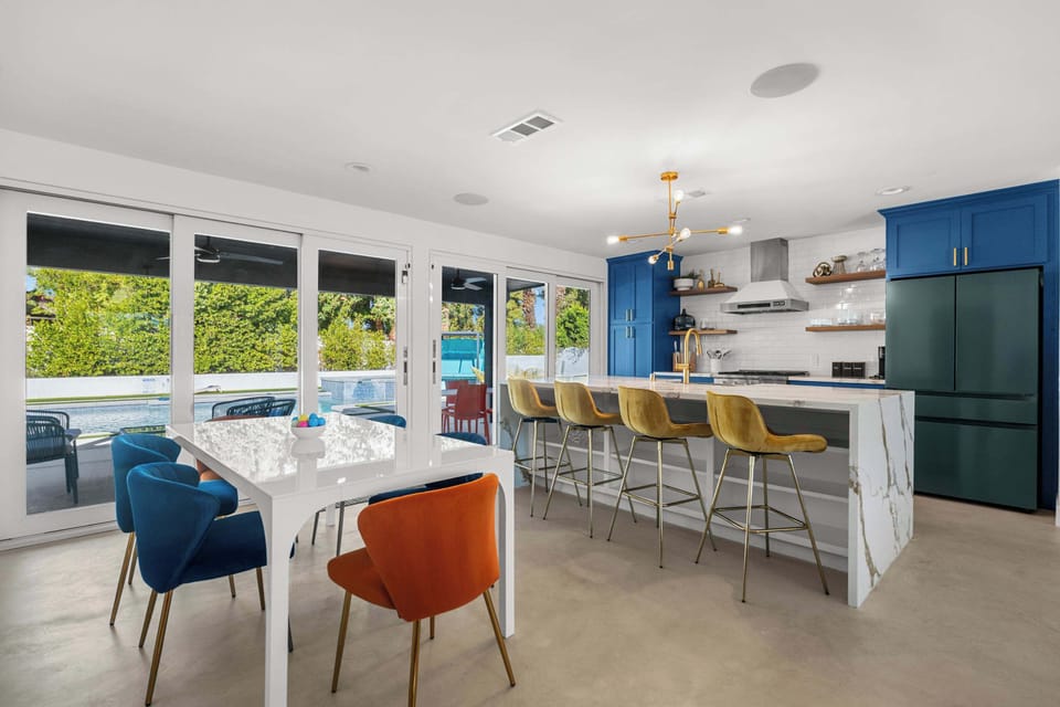 Connect and cook in the open kitchen with bar seating
