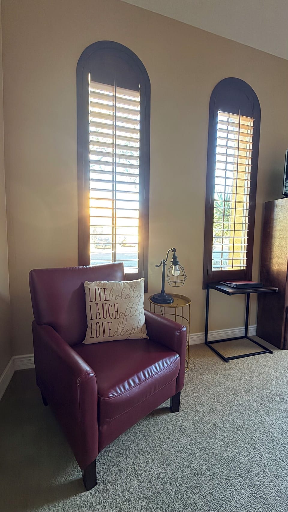 Cozy spot to relax or read.