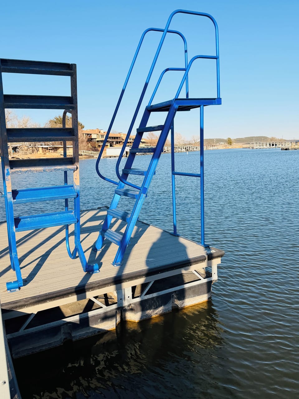 Deep water dock (30 ft at the end of it) with diving platform
