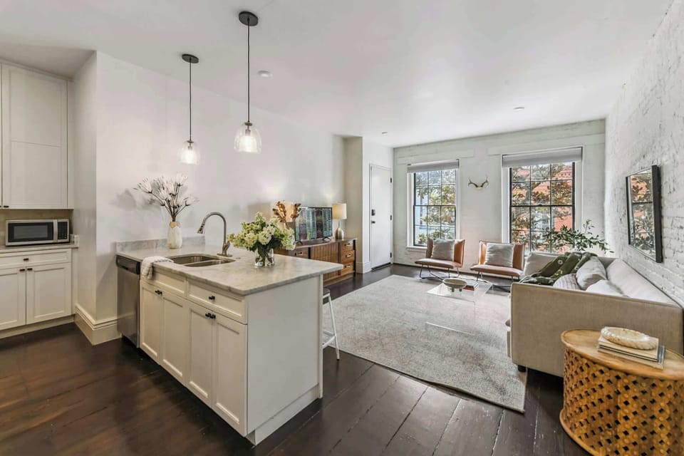 Open Concept Living Room | XL Flat Screen TV | Third Floor | Central Common Area