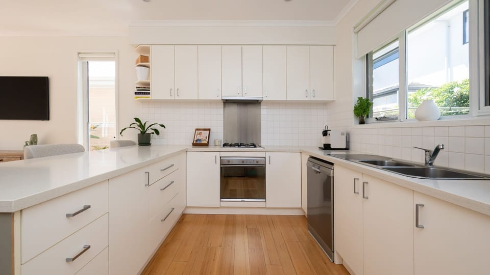 Light & bright open plan kitchen