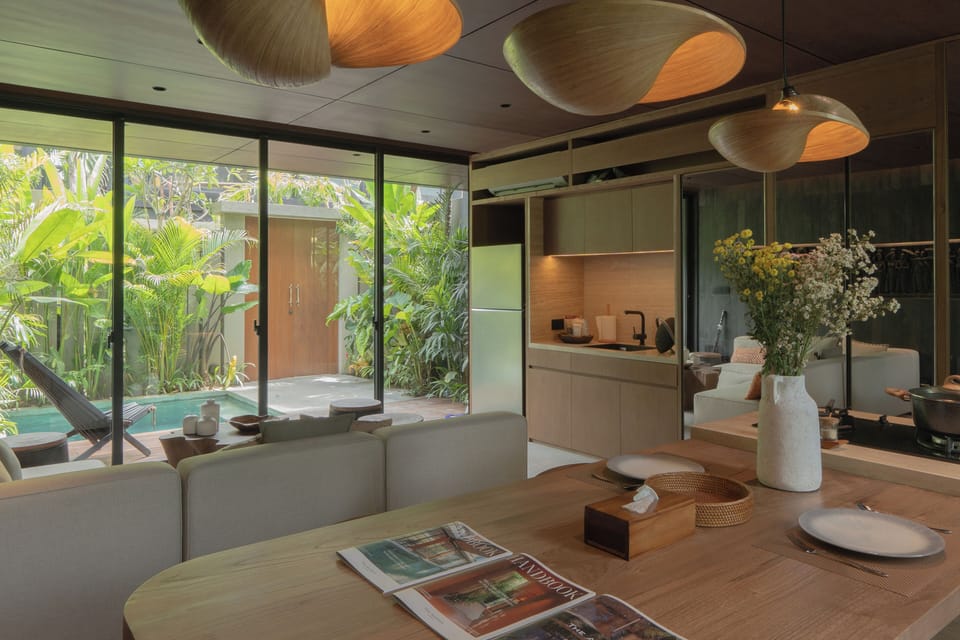One Bedroom Villa with Private Pool | Living area | 55-inch LED TV with cable channels