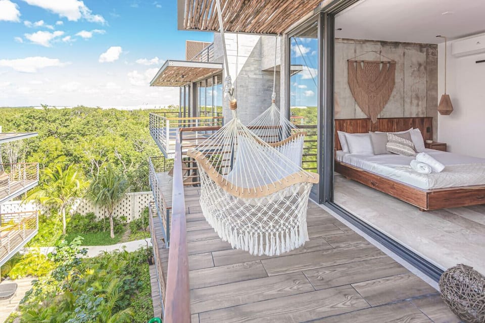 Enjoy the perfect blend of comfort and nature with a spacious balcony and serene outdoor retreat.