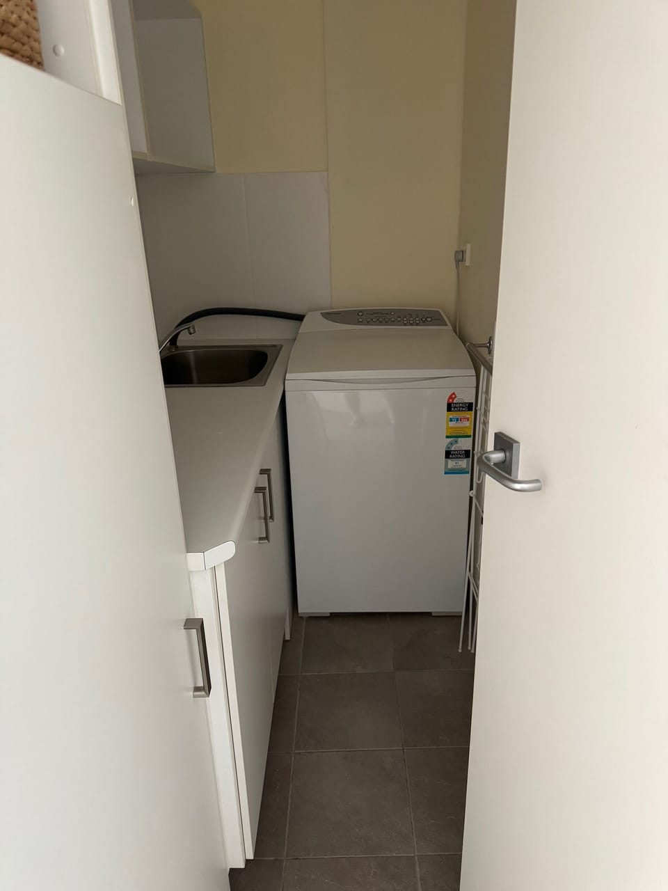 Laundry with washing machine.