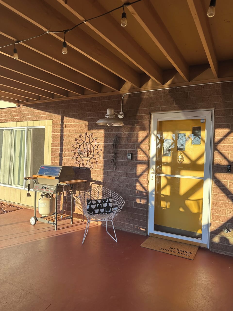 Front door from the outdoor patio.