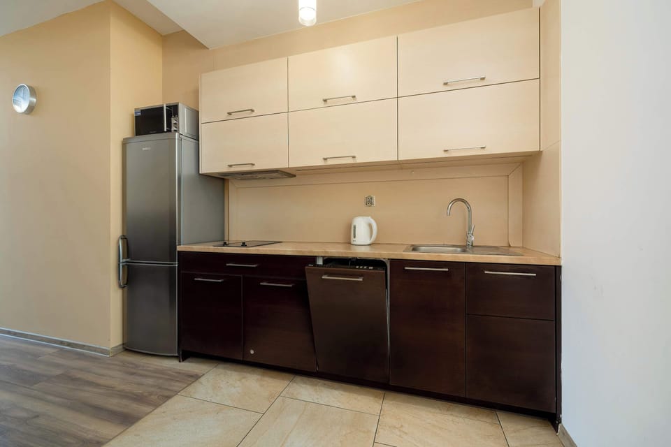 Spacious kitchen with plenty of storage.