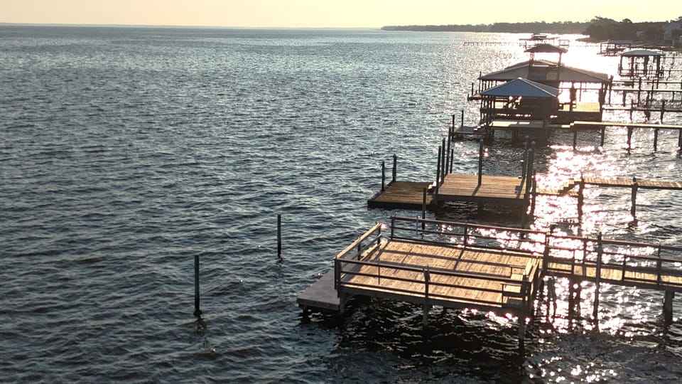 fishing pier on bay side