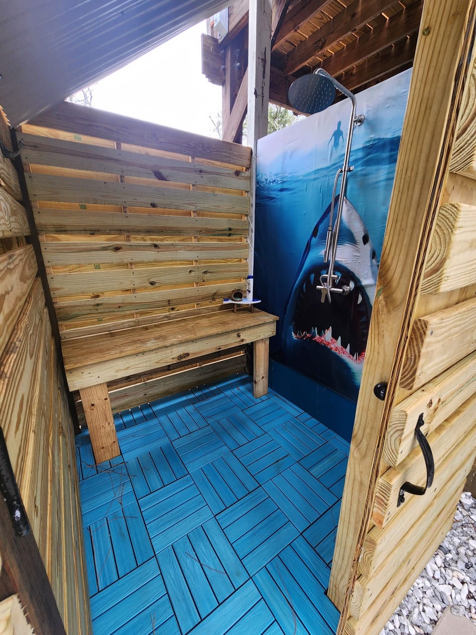 hot and cold outdoor shower