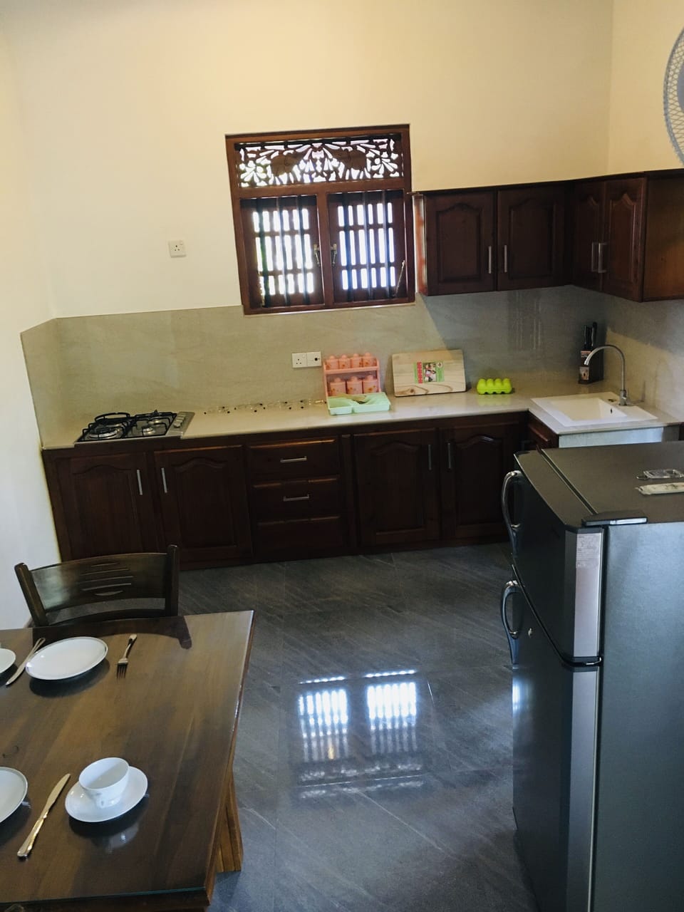 Luxury Double Room, Kitchen, Garden View | Private kitchen