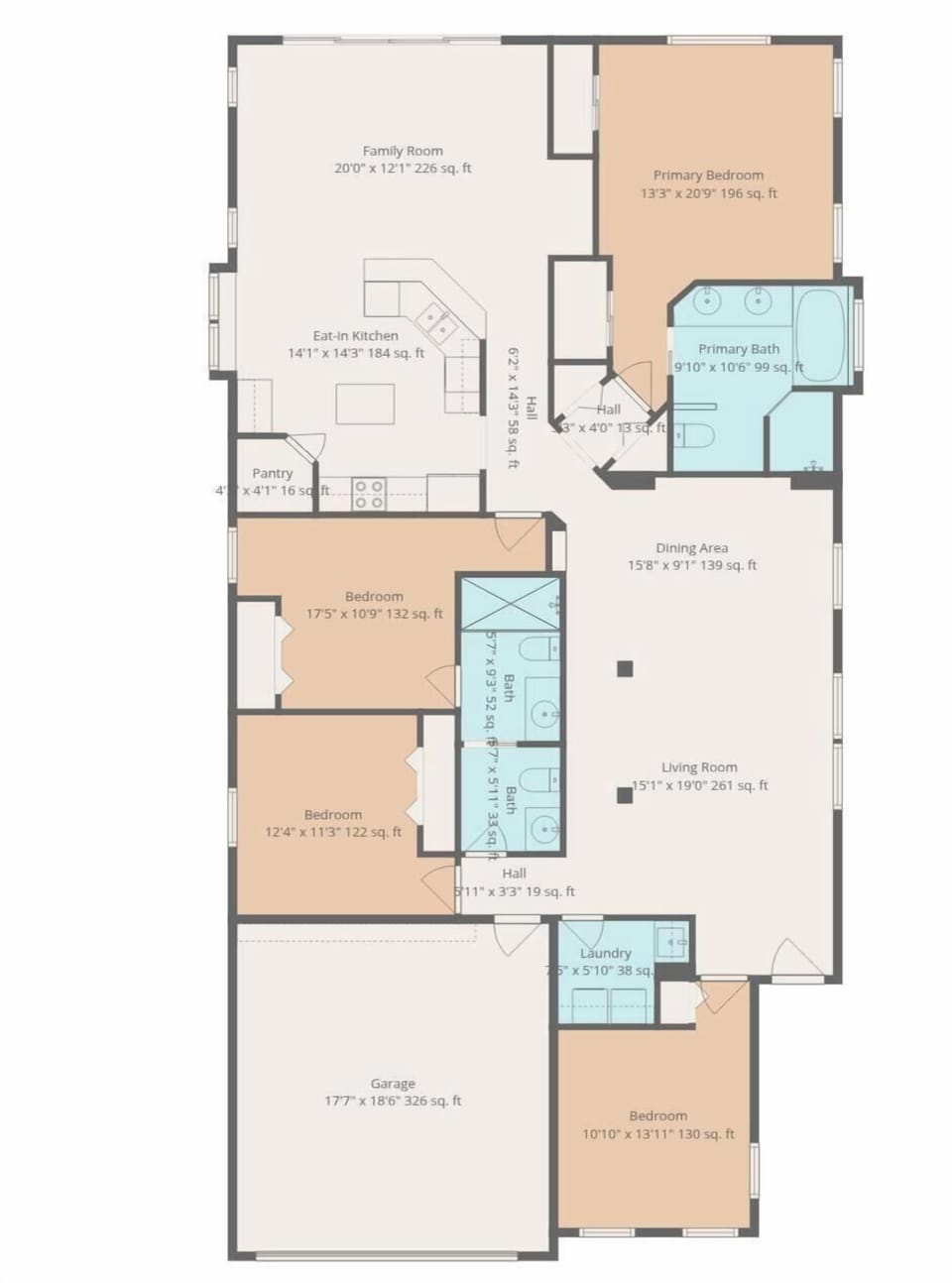 House, Multiple Beds (Palm Haven) | Floor plan