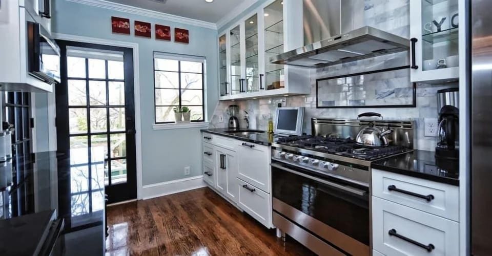 Long-term stays welcome in a kitchen that is thoughtfully stocked with all the culinary essentials.